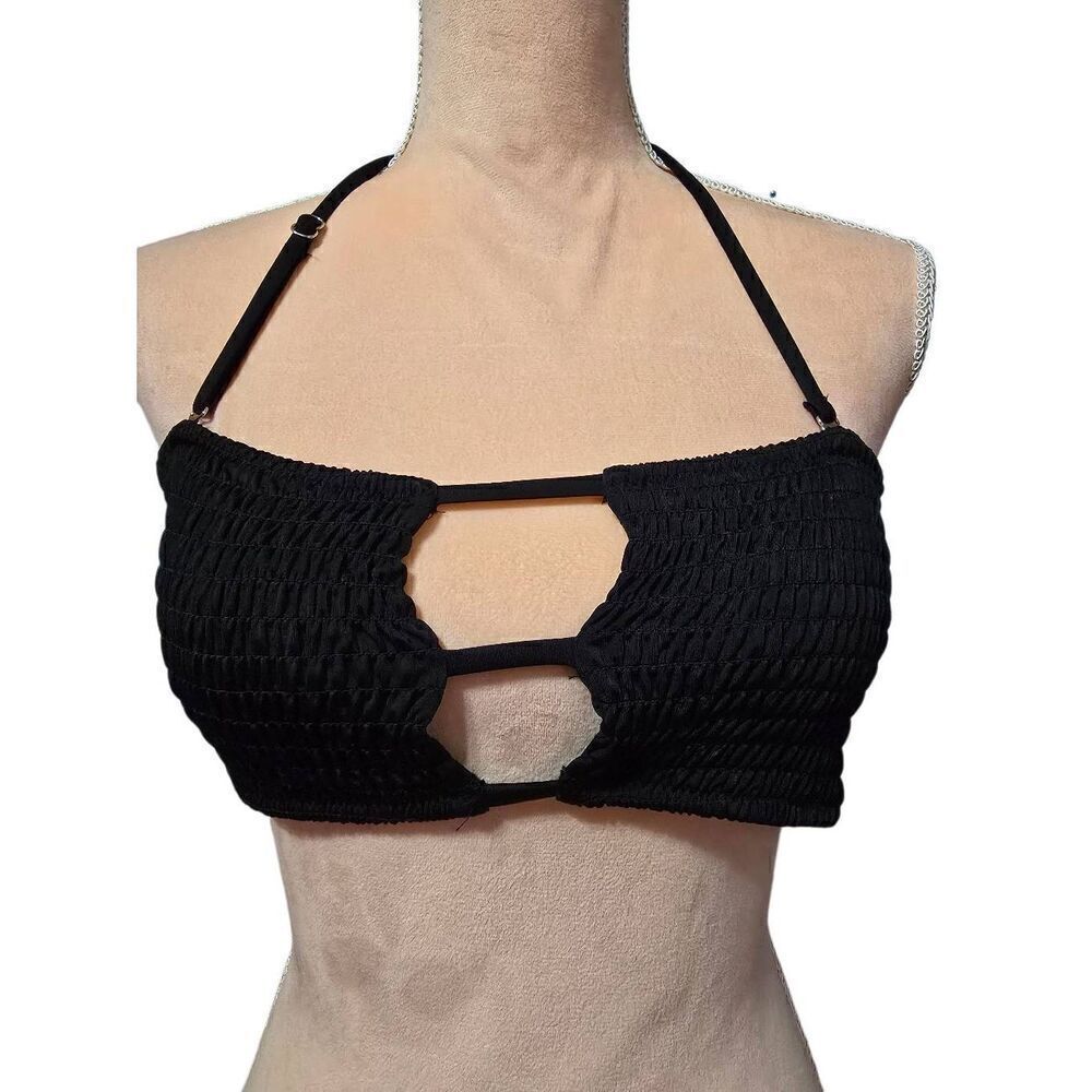 *2 for $30* Mermaid Swimwear Black Strappy Bikini Top